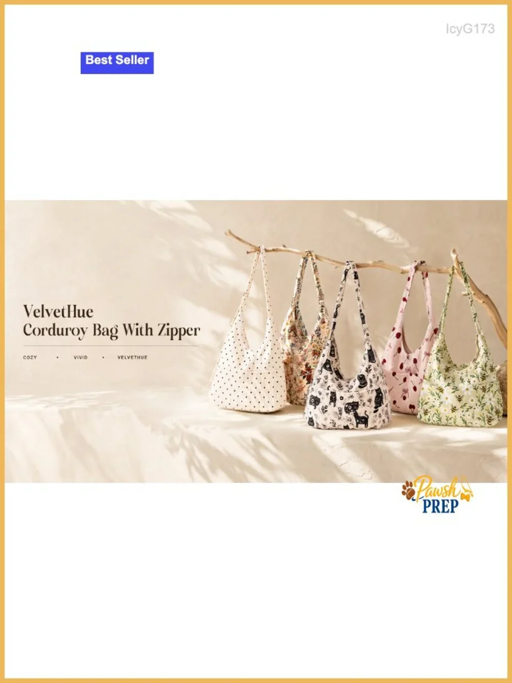 Large Corduroy Hobo Bag Women Slouchy Shoulder Crossbody Tote Zipper Pockets